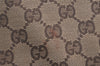Authentic GUCCI Vintage Shoulder Tote Bag GG Canvas Leather 31243 Brown 3627K