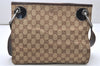 Authentic GUCCI Eclipse Shoulder Cross Bag GG Canvas Leather 120841 Brown 3628K