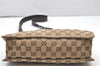 Authentic GUCCI Eclipse Shoulder Cross Bag GG Canvas Leather 120841 Brown 3628K