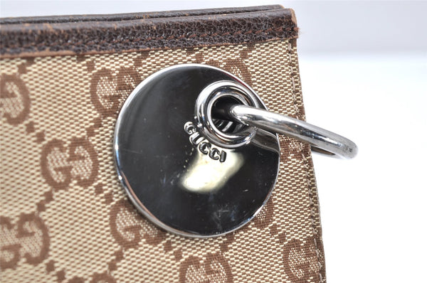 Authentic GUCCI Eclipse Shoulder Cross Bag GG Canvas Leather 120841 Brown 3628K