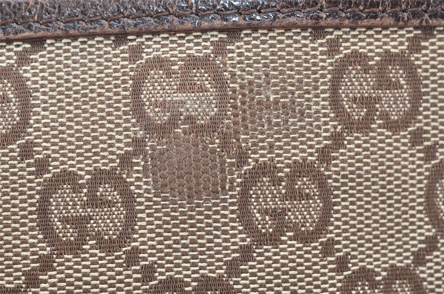Authentic GUCCI Eclipse Shoulder Cross Bag GG Canvas Leather 120841 Brown 3628K