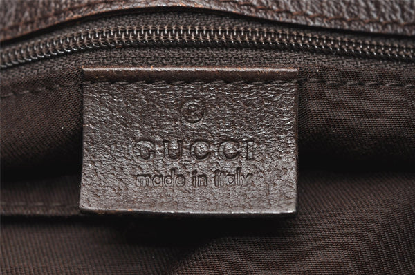 Authentic GUCCI Eclipse Shoulder Cross Bag GG Canvas Leather 120841 Brown 3628K