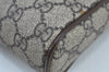 Authentic GUCCI OPHIDIA Shoulder Cross Bag GG PVC Leather 547926 Brown 3629I