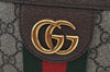 Authentic GUCCI OPHIDIA Shoulder Cross Bag GG PVC Leather 547926 Brown 3629I