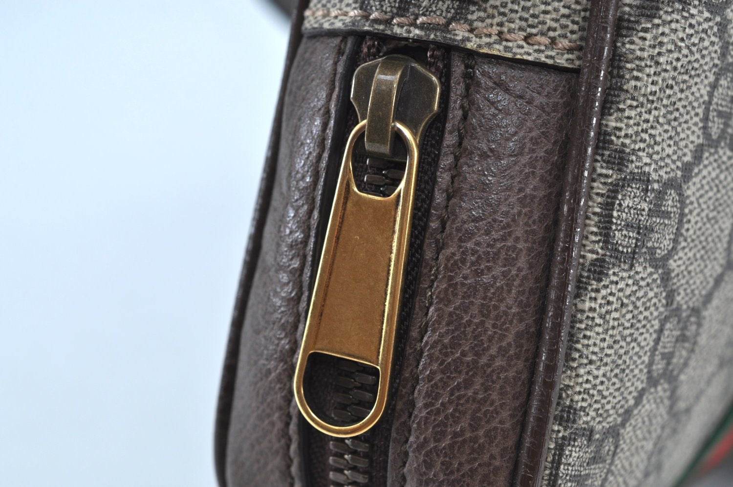 Authentic GUCCI OPHIDIA Shoulder Cross Bag GG PVC Leather 547926 Brown 3629I