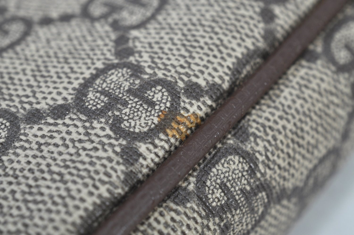 Authentic GUCCI OPHIDIA Shoulder Cross Bag GG PVC Leather 547926 Brown 3629I