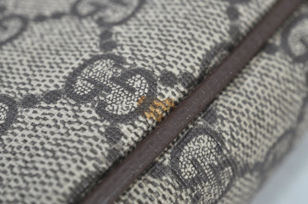 Authentic GUCCI OPHIDIA Shoulder Cross Bag GG PVC Leather 547926 Brown 3629I