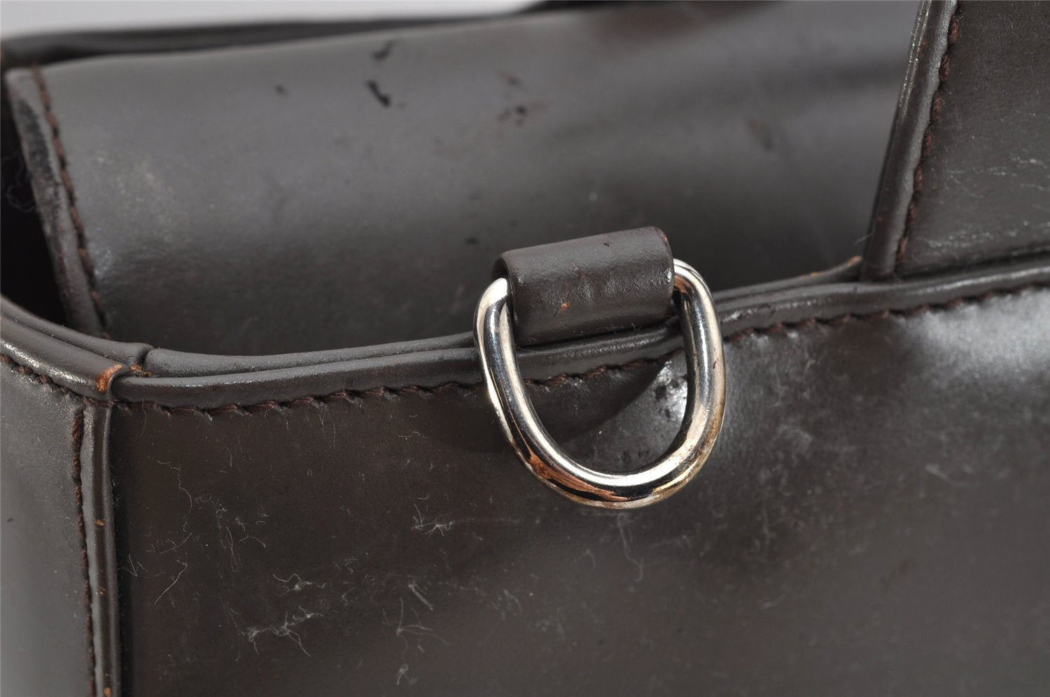 Authentic GUCCI Vintage 2Way Shoulder Hand Bag Purse Leather Brown Junk 3629K