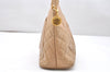 Authentic CHANEL Caviar Skin Medallion CC Logo Shoulder Tote Bag Beige 3631K