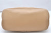 Authentic CHANEL Caviar Skin Medallion CC Logo Shoulder Tote Bag Beige 3631K