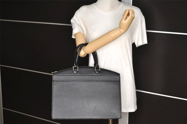 Authentic Louis Vuitton Epi Riviera Hand Bag Black M48182 LV Junk 3632I