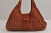 Authentic BOTTEGA VENETA Intrecciato Suede Shoulder Hand Bag Purse Brown 3633J