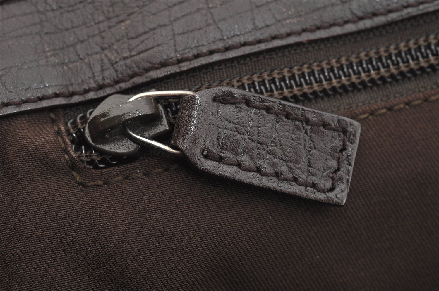 Authentic GUCCI Vintage Shoulder Hand Tote Bag GG PVC Leather 114595 Brown 3634I