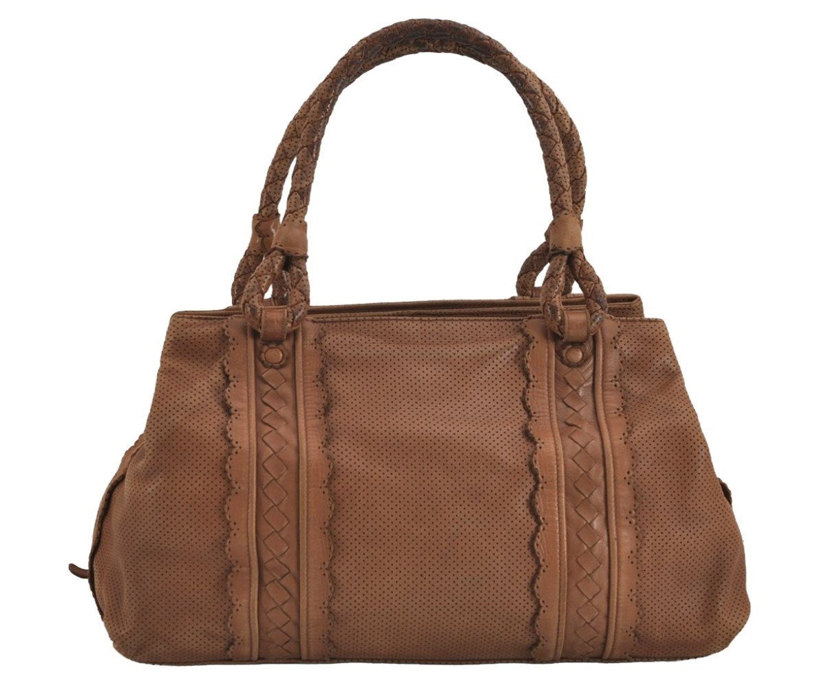 Authentic BOTTEGA VENETA Intrecciato Leather Shoulder Hand Bag Purse Brown 3634J
