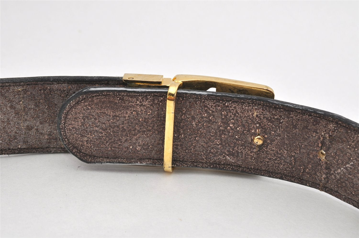 Authentic CHANEL Vintage Calf Skin Belt CC Logo 37.2-40.9