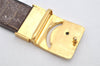 Authentic CHANEL Vintage Calf Skin Belt CC Logo 37.2-40.9" Black Junk 3634K