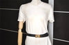 Authentic CHANEL Vintage Calf Skin Belt CC Logo 37.2-40.9" Black Junk 3634K