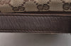 Authentic GUCCI Hand Bag Pouch Purse GG Canvas Leather 34080 Brown 3635J