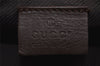 Authentic GUCCI Hand Bag Pouch Purse GG Canvas Leather 34080 Brown 3635J