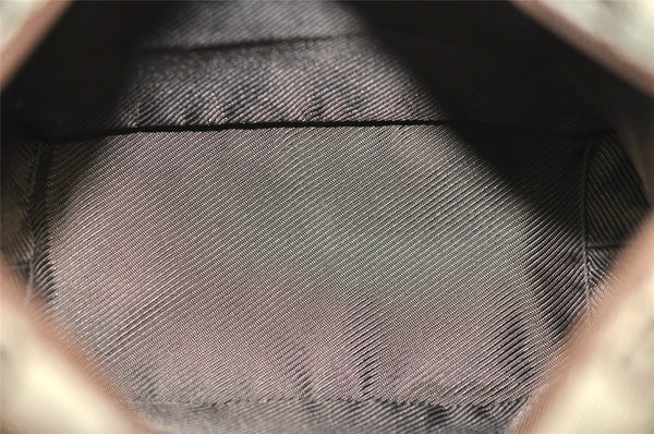 Authentic GUCCI Hand Bag Pouch Purse GG Canvas Leather 34080 Brown 3635J