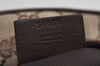 Authentic GUCCI Hand Bag Pouch Purse GG Canvas Leather 34080 Brown 3635J