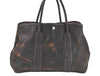 Authentic HERMES Garden Party MM Shoulder Tote Bag Leather Brown Junk 3636I