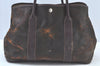 Authentic HERMES Garden Party MM Shoulder Tote Bag Leather Brown Junk 3636I