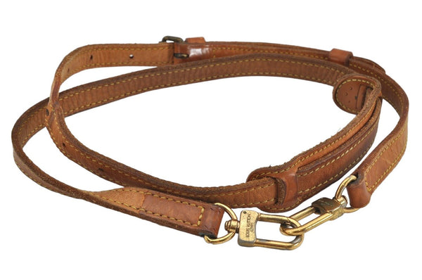 Authentic Louis Vuitton Leather Shoulder Strap Beige 37.8-46.9" LV 3636K