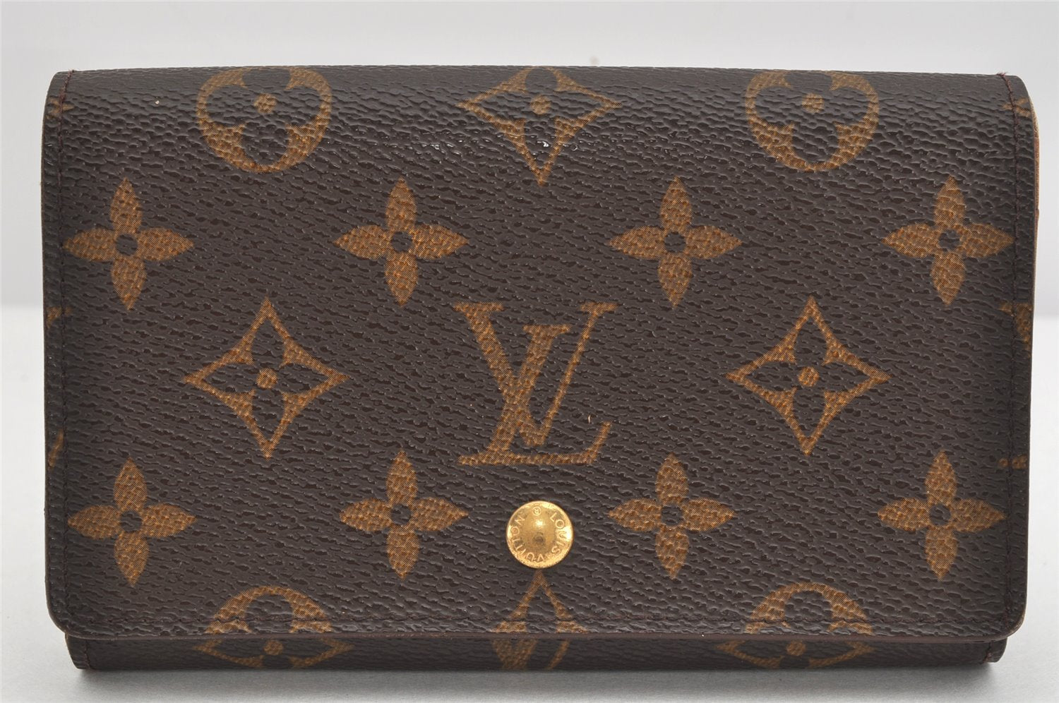 Auth Louis Vuitton Monogram Porte Monnaie Billets Tresor Wallet M61730 LV 3637K