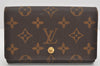 Auth Louis Vuitton Monogram Porte Monnaie Billets Tresor Wallet M61730 LV 3637K