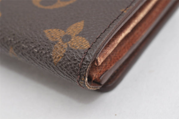 Auth Louis Vuitton Monogram Porte Monnaie Billets Tresor Wallet M61730 LV 3637K