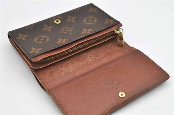 Auth Louis Vuitton Monogram Porte Monnaie Billets Tresor Wallet M61730 LV 3637K