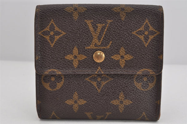 Authentic Louis Vuitton Monogram M61652 Porte Monnaie Billet Carte Credit 3638K