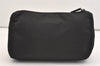 Authentic PRADA Nylon Tessuto Leather Clutch Hand Bag Purse Black 3639J