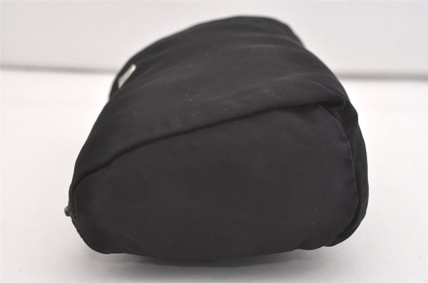Authentic PRADA Nylon Tessuto Leather Clutch Hand Bag Purse Black 3639J
