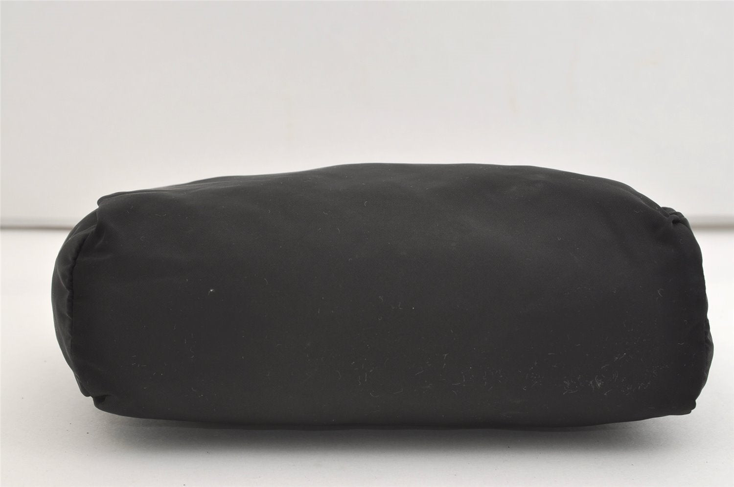 Authentic PRADA Nylon Tessuto Leather Clutch Hand Bag Purse Black 3639J