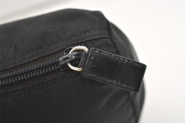 Authentic PRADA Nylon Tessuto Leather Clutch Hand Bag Purse Black 3639J