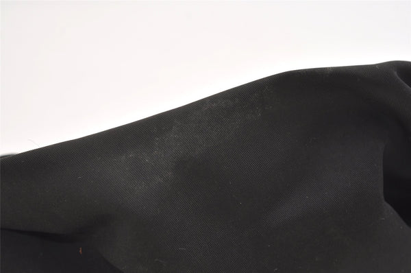 Authentic PRADA Nylon Tessuto Leather Clutch Hand Bag Purse Black 3639J