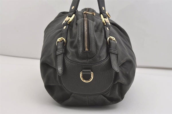 Authentic GUCCI Vintage 2Way Shoulder Hand Bag Leather 269929 Black 3640J