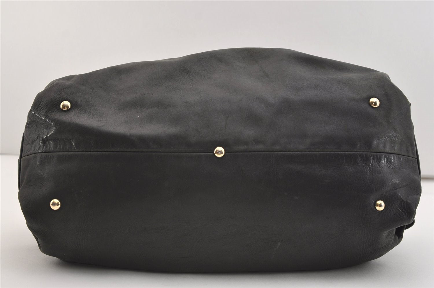 Authentic GUCCI Vintage 2Way Shoulder Hand Bag Leather 269929 Black 3640J