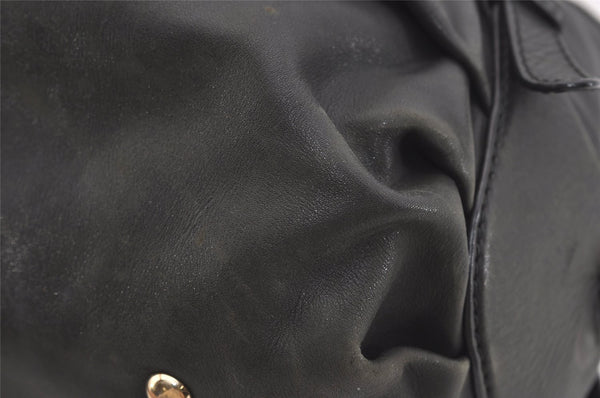 Authentic GUCCI Vintage 2Way Shoulder Hand Bag Leather 269929 Black 3640J