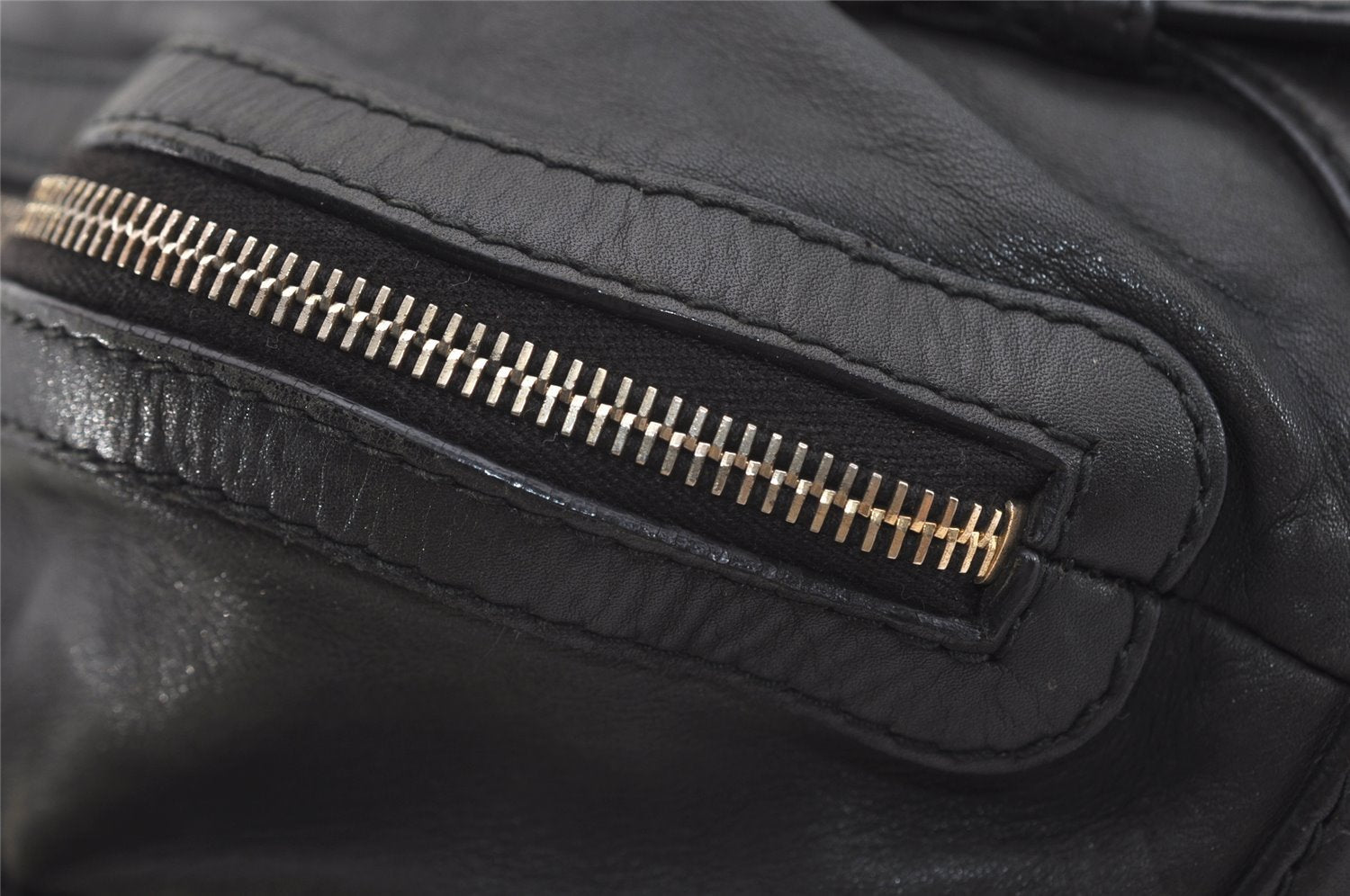 Authentic GUCCI Vintage 2Way Shoulder Hand Bag Leather 269929 Black 3640J