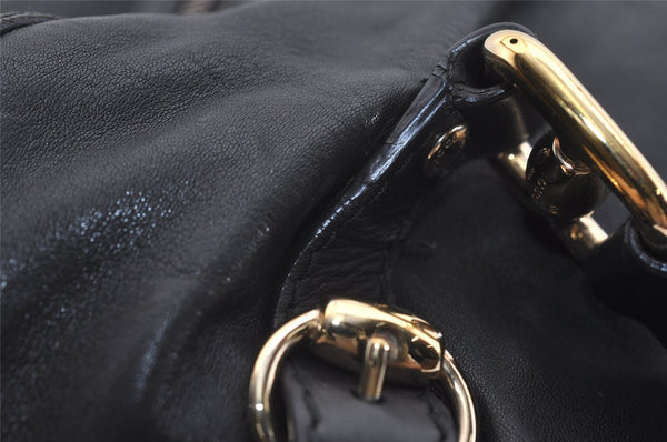 Authentic GUCCI Vintage 2Way Shoulder Hand Bag Leather 269929 Black 3640J