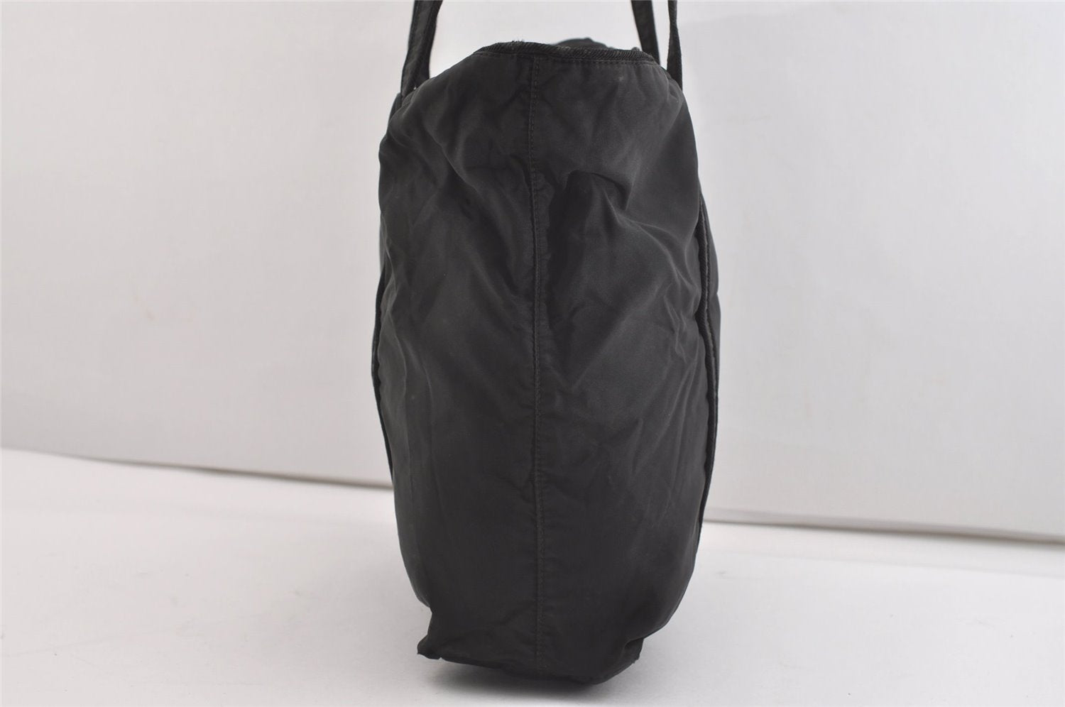 Authentic PRADA Vintage Nylon Tessuto Shoulder Tote Bag Black 3641J