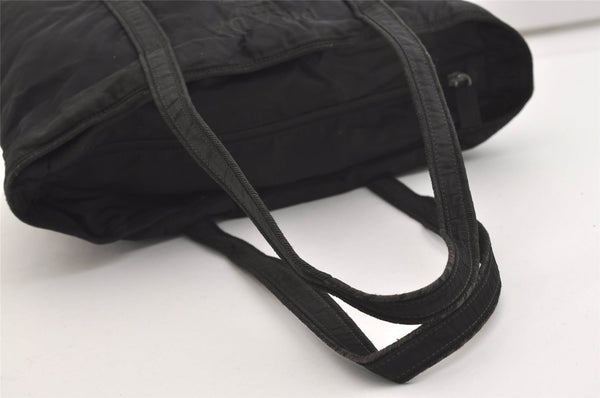 Authentic PRADA Vintage Nylon Tessuto Shoulder Tote Bag Black 3641J