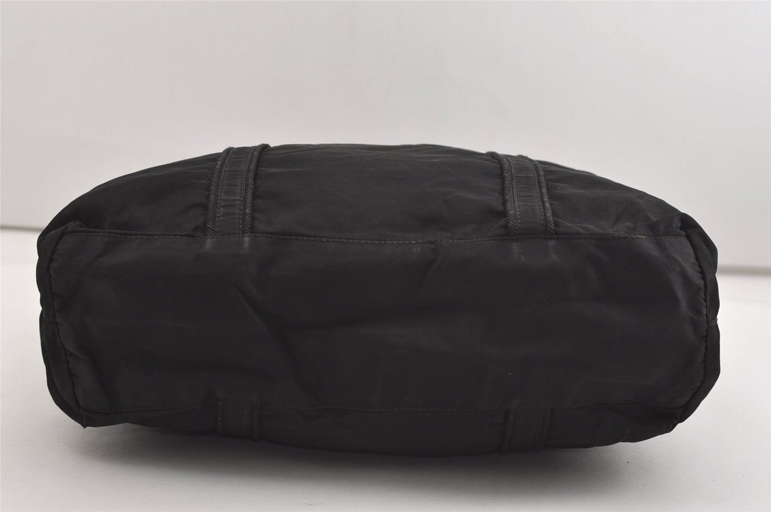 Authentic PRADA Vintage Nylon Tessuto Shoulder Tote Bag Black 3641J
