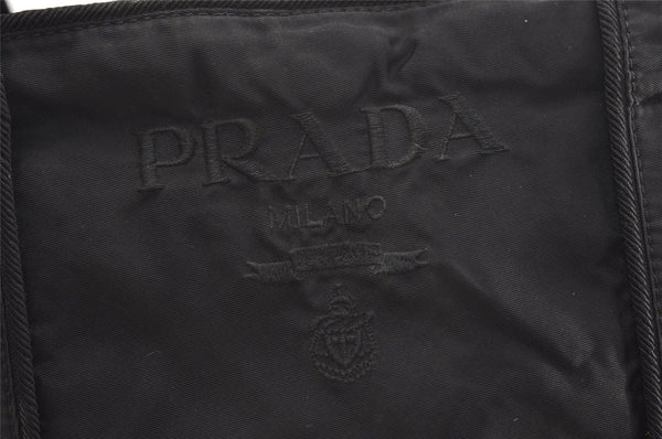 Authentic PRADA Vintage Nylon Tessuto Shoulder Tote Bag Black 3641J