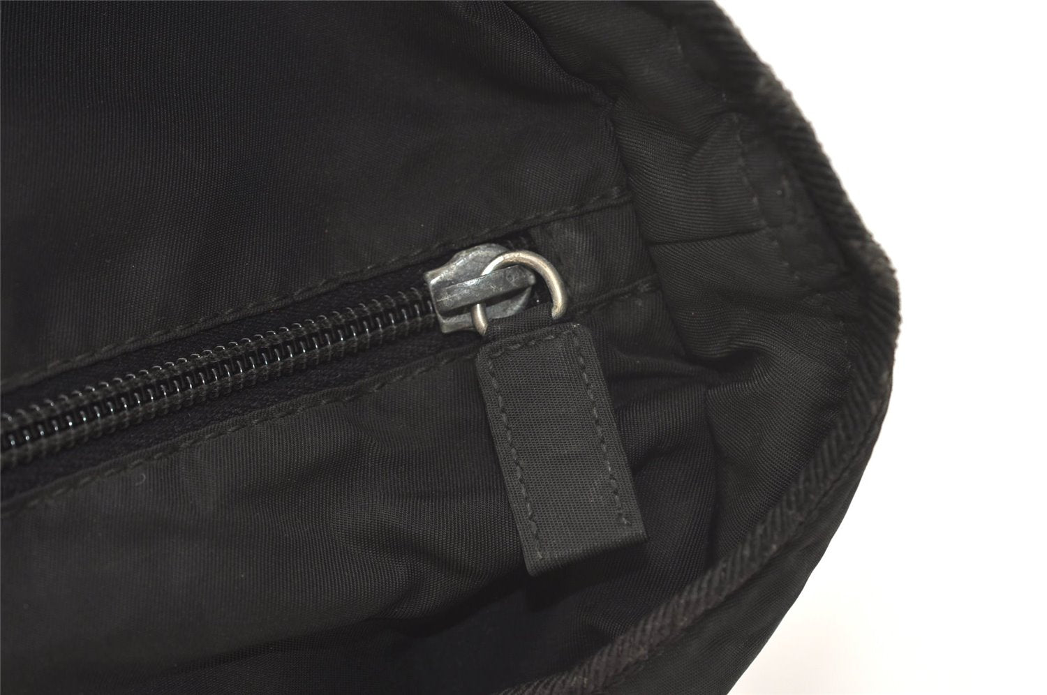 Authentic PRADA Vintage Nylon Tessuto Shoulder Tote Bag Black 3641J