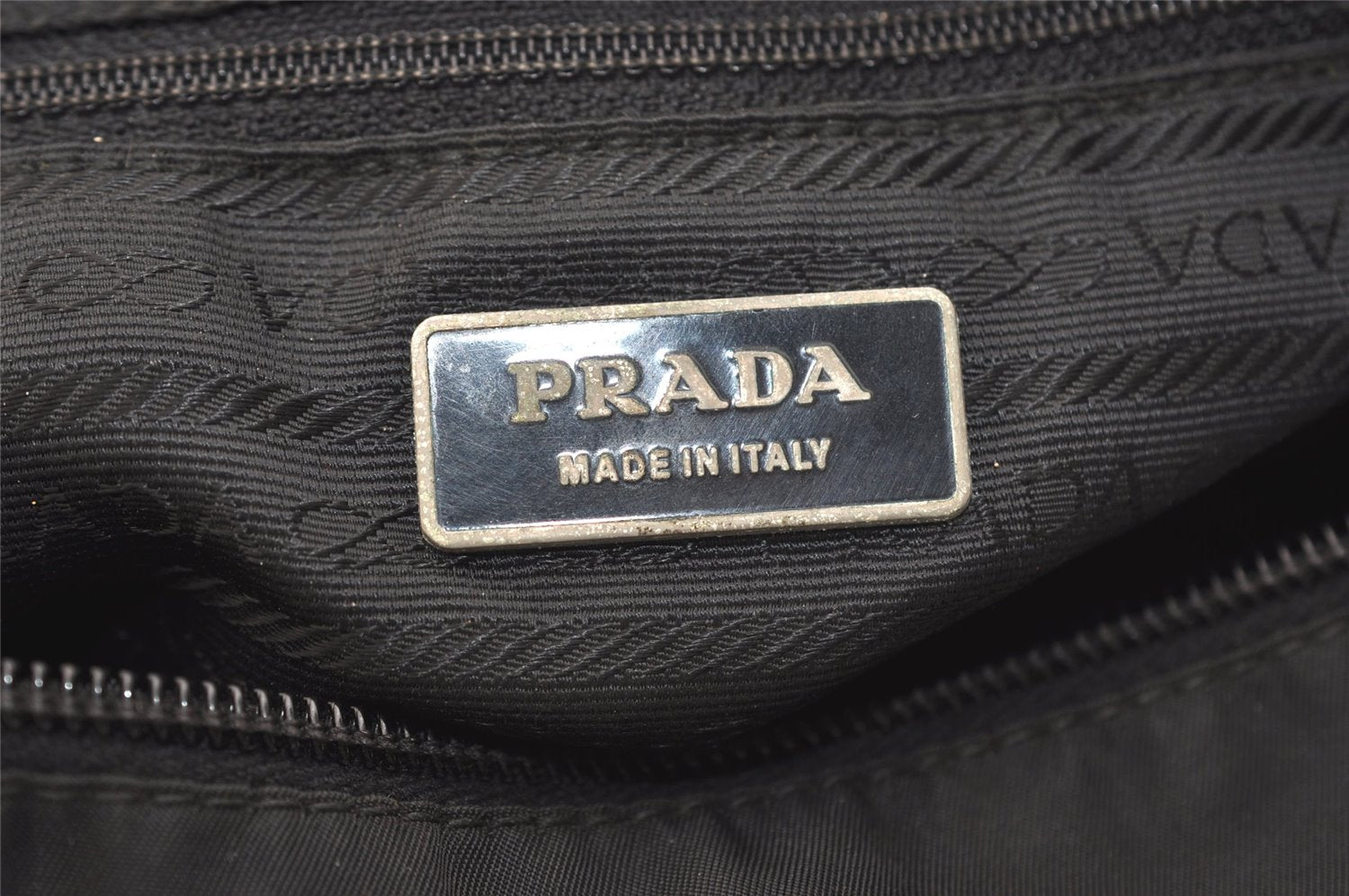 Authentic PRADA Vintage Nylon Tessuto Shoulder Tote Bag Black 3641J