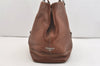 Authentic PRADA VIT DAINO LIFE Leather Shoulder Tote Bag BR2920 Brown 3642J